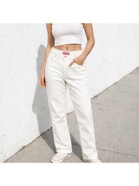 Cherry LA Women's White Carpenter Pants size 26 Made in USA